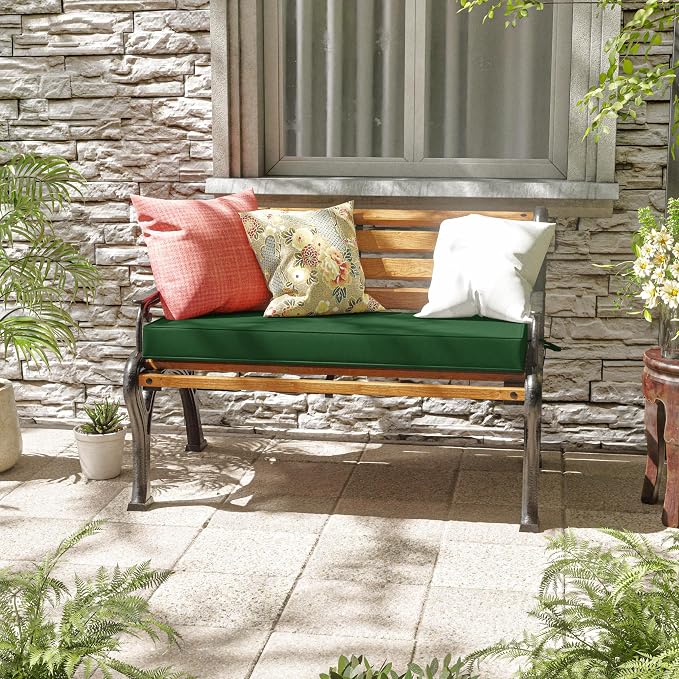 Premium Outdoor Bench Cushions for Patio Furniture 3.5inches Memory Foam Bench - Image 2