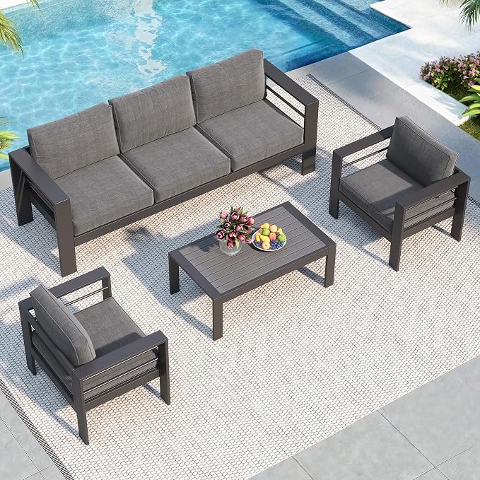Solaste Aluminum Patio Furniture Set - Image 8