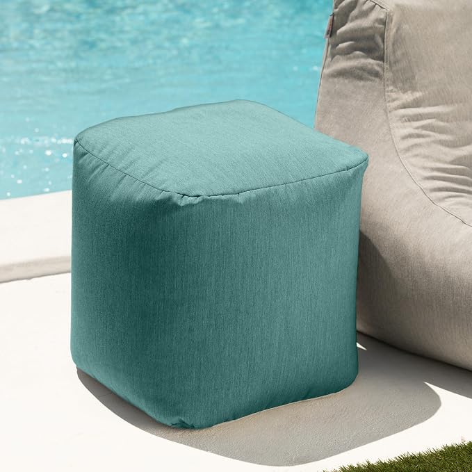 Jaxx Luckie Outdoor Patio Bean Bag Ottoman - Image 5