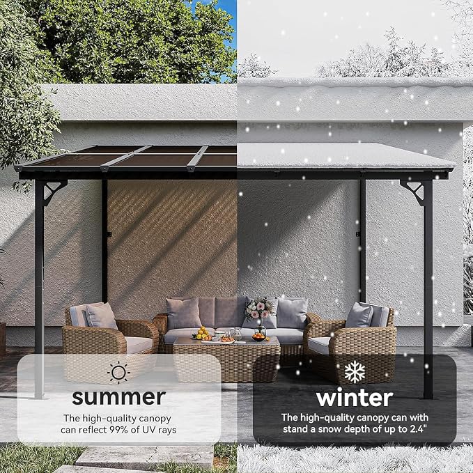 Aoxun 10' x 12' Gazebo for Patio, Gazebo Pergola - Image 3