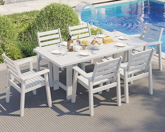 AMERLIFE 7-Piece HDPE Outdoor Dining Set by AMERLIFE