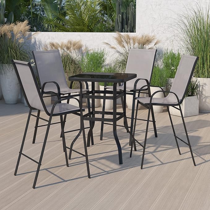 Flash Furniture Brazos 4-Person Outdoor Dining Set - Image 2