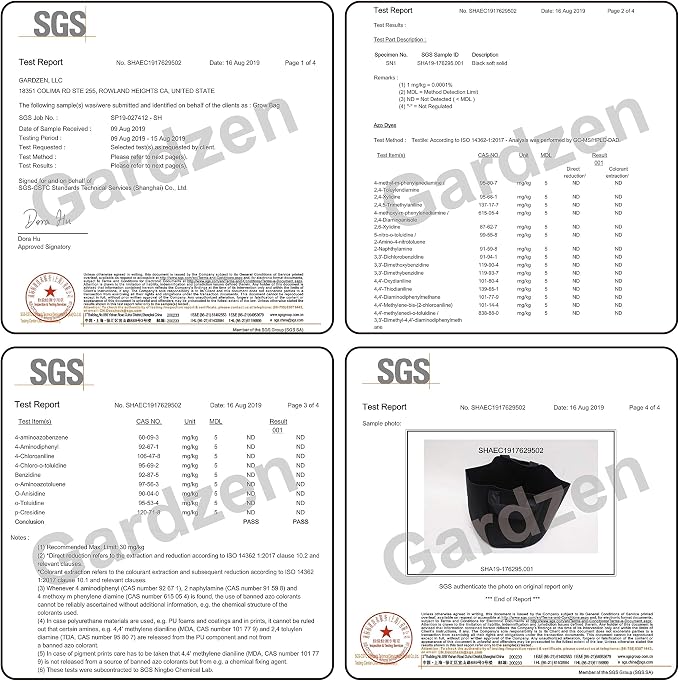 Gardzen 6-Pack 20 Gallon Grow Bags, Aeration Fabric Pots - Image 8