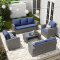 Wisteria Lane 5 Piece Patio Furniture Set, Wicker Outdoor Patio Conversation by WisteriaLane