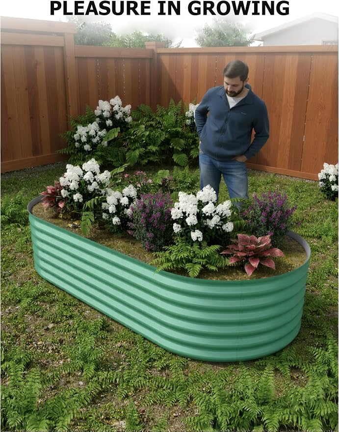 2 Pcs Raised Garden Beds Outdoor 8x4x1.5 ft - Image 7