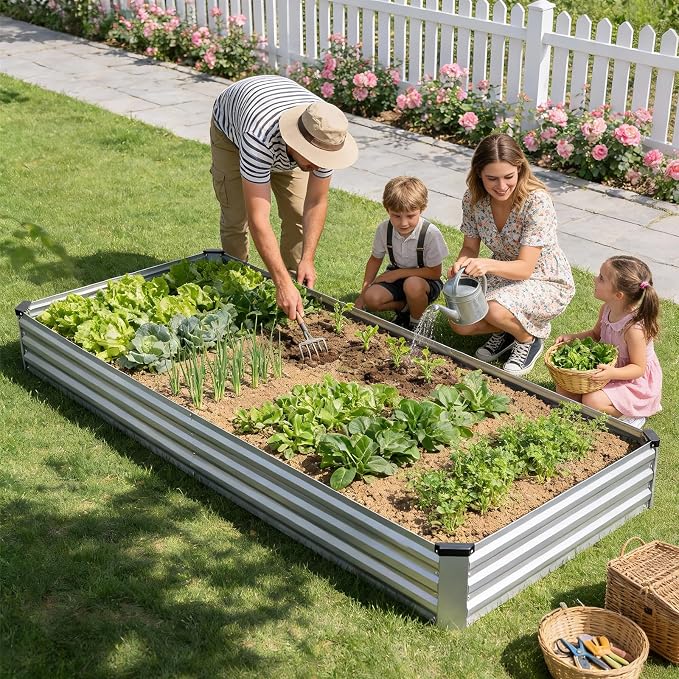 Galvanized Raised Garden Bed Outdoor | Metal Raised Garden Bed - Image 2