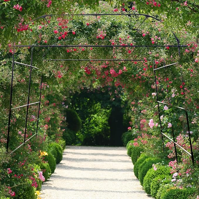 Garden Arch Trellis for Climbing Plants Outdoor, Grape Vine Tomato Bean U Frame - Image 7