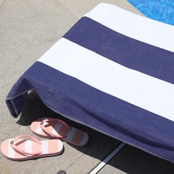 Superior Cabana Cotton Lounge Chair Cover, Outdoor Towel/Chaise Furniture Covers - Image 9