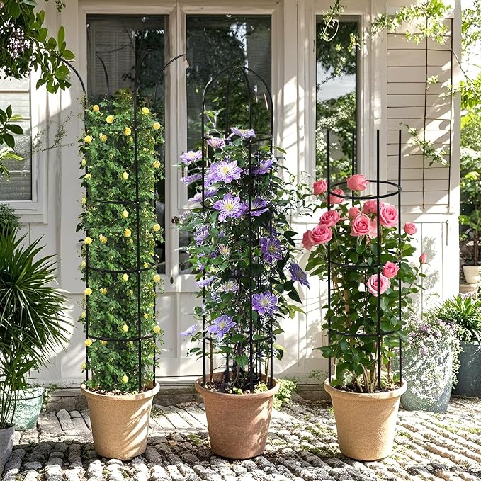 100% Metal Garden Obelisk Trellis - Image 6
