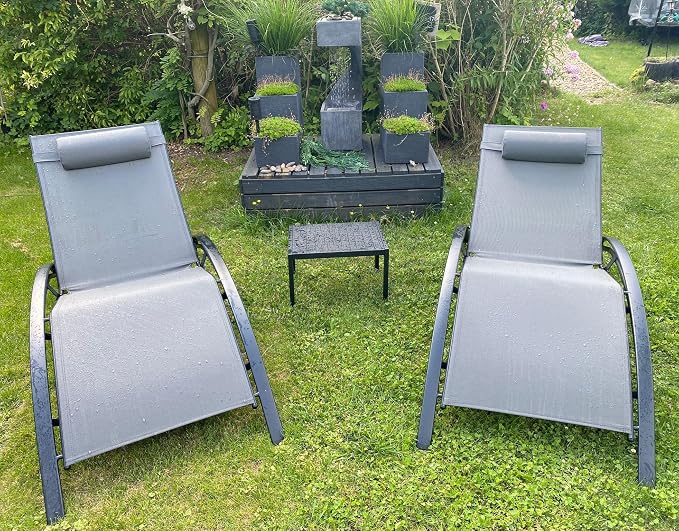 PURPLE LEAF Patio Oversized Chaise Lounge Chair Set - Image 3
