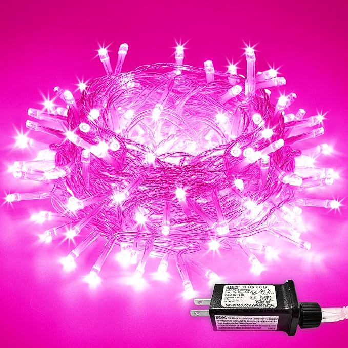 JMEXSUSS 66 Ft Connectable Pink Lights by JMEXSUSS