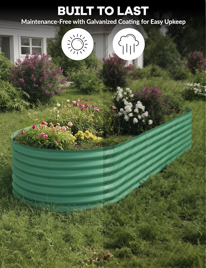 GarveeLife 10x4x1.5 ft Galvanized Raised Garden Bed - Image 4