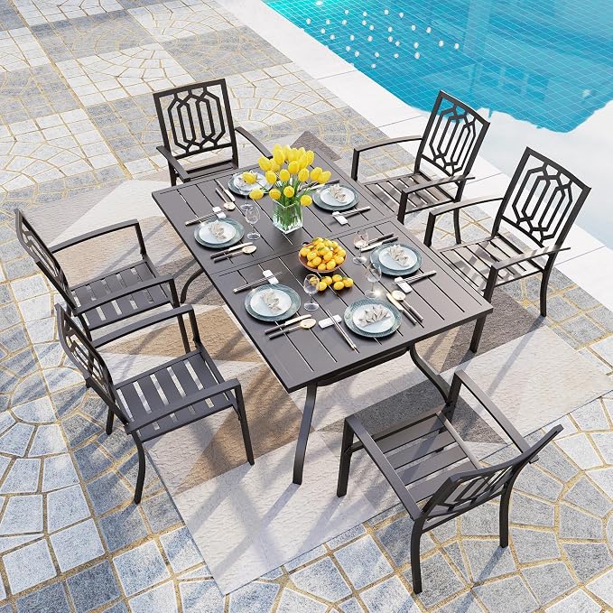 PHI VILLA 7 Piece Outdoor Dining Set - Image 7