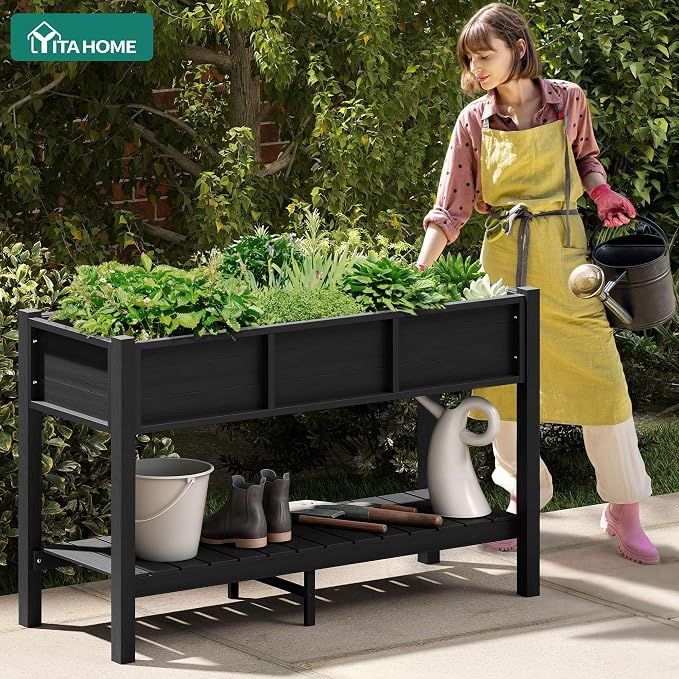 YITAHOME 48x18x30in Raised Garden Bed HDPE, Weather-Resistant Poly Lumber - Image 9