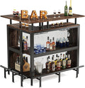 LITTLE TREE Home Bar Unit Mini Liquor Table Cabinet by LITTLETREE