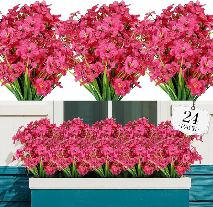 AGIRL 24 Bundles Artificial Flowers by AGIRL
