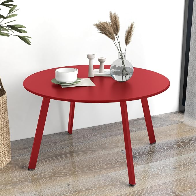 Grand patio Round Steel Patio Coffee Table, Weather Resistant Outdoor Large - Image 4