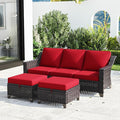 Joyside Patio Furniture Set, 3 Pieces Outdoor Wicker High Back Sofa by Joyside