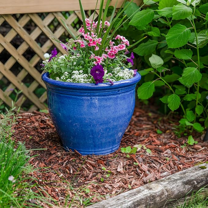 Sunnydaze Large Ceramic Plant Pot - Image 6