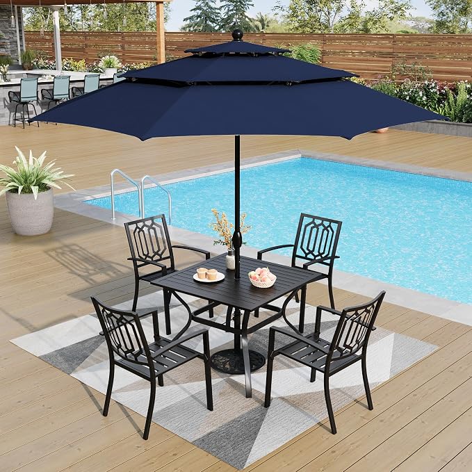 PHI VILLA Patio Dining Set 5 pcs - Image 7