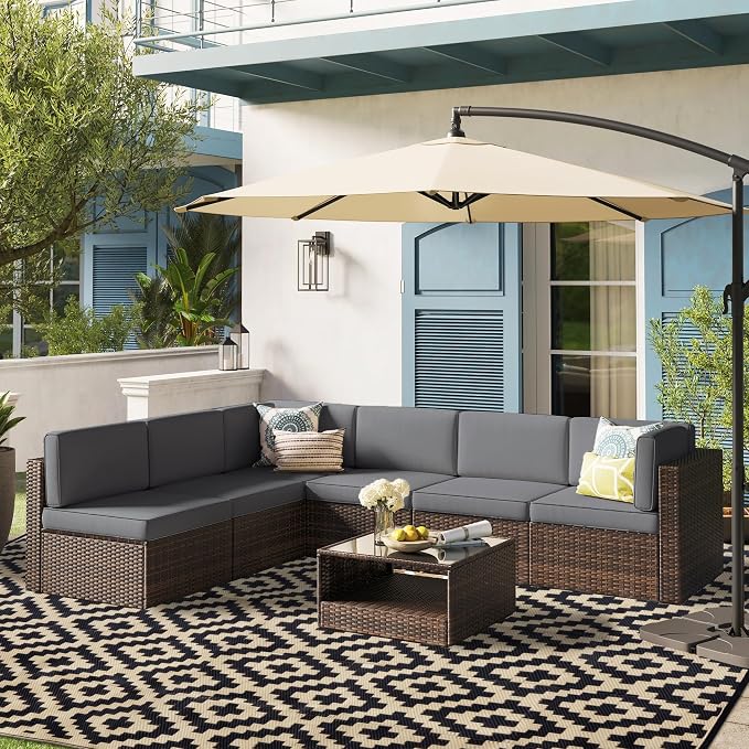 SAND MINE Waterproof Outdoor Rug 8x10 ft, Plastic Reversible Rug, Modern Area - Image 6