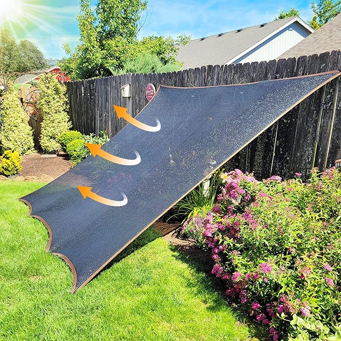 QLOFEI 60-70% Shade Cloth with Grommets, Sunblock Shade Sail Mesh Tarp - Image 4