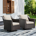 Joyside Swivel Patio Chairs Set of 2, Wicker Patio Furniture by Joyside