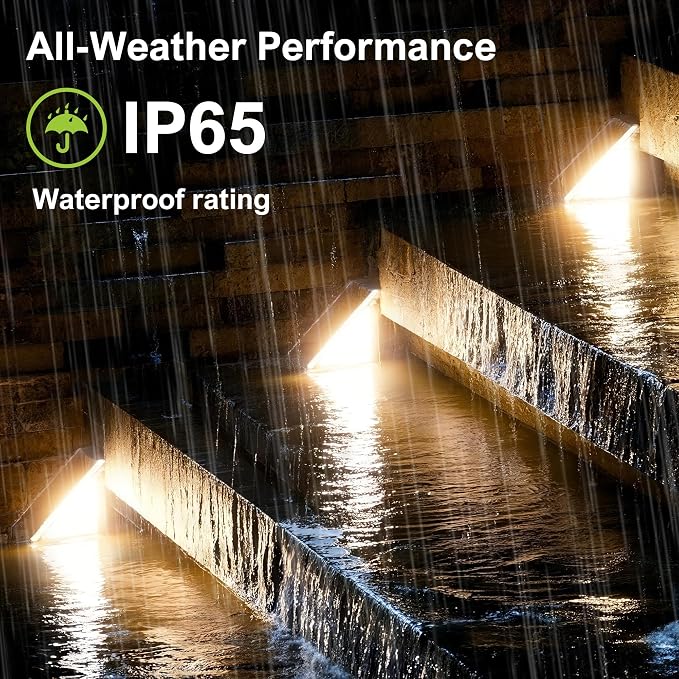 DAMINY Solar Step Light for Outside, 2 Lighting Modes, Stair Light Outdoor - Image 4