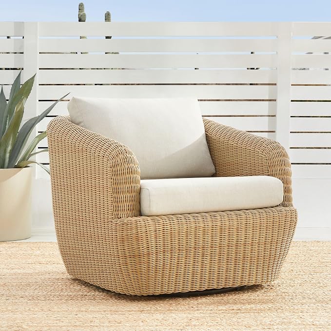 CHITA Patio Wicker 360° Swivel Chair by CHITALIVING