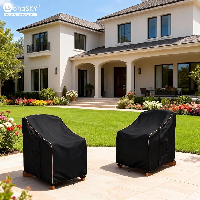 Adirondack Chair Covers 2 Pack, Waterproof Heavy Duty Outdoor Chair Covers - Image 5