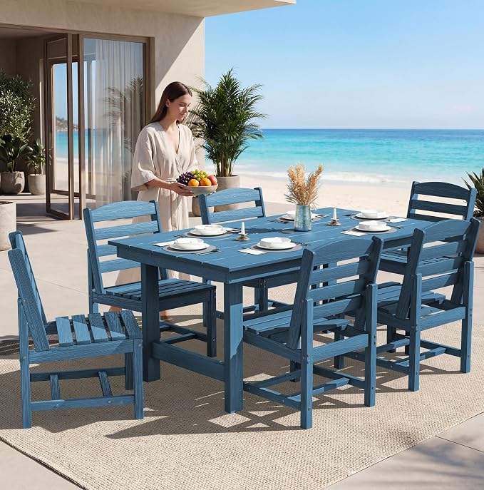 SERWALL Patio Dining Sets for 10 Person, HDPE Dining Set - Image 6