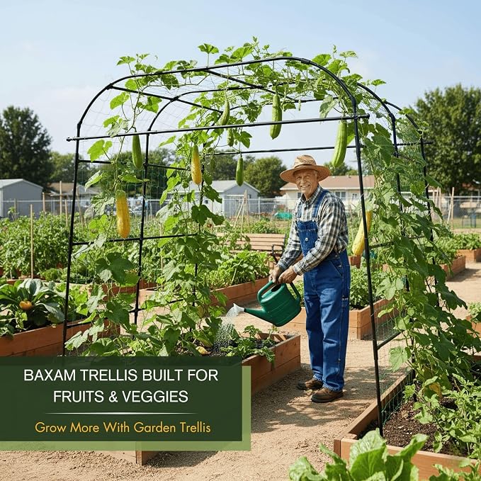 Wide Arch Trellis 7FT Extra Tall Garden Trellis Arch – Sturdy Plastic Coated - Image 2