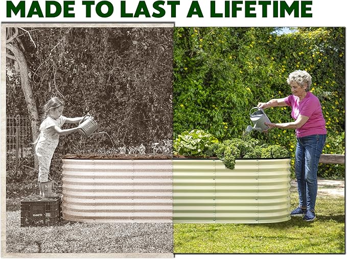 Plant & Plot Galvanized Raised Garden Beds Outdoor // 8×2×2 ft Planter Raised - Image 3