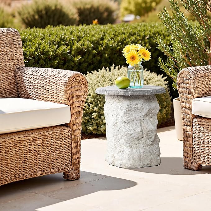 LuxenHome 18.7" Outdoor Side Tables - Image 5