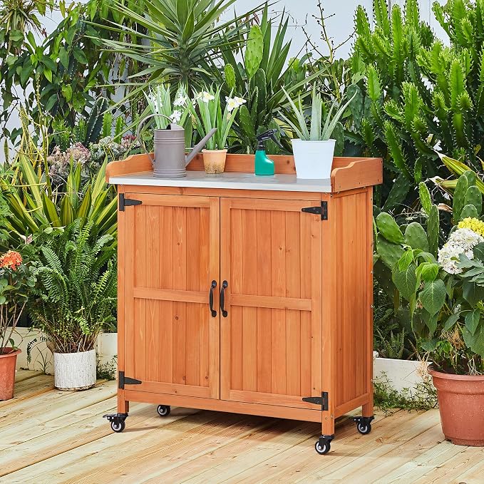Yaheetech Garden Potting Bench Table - Image 2
