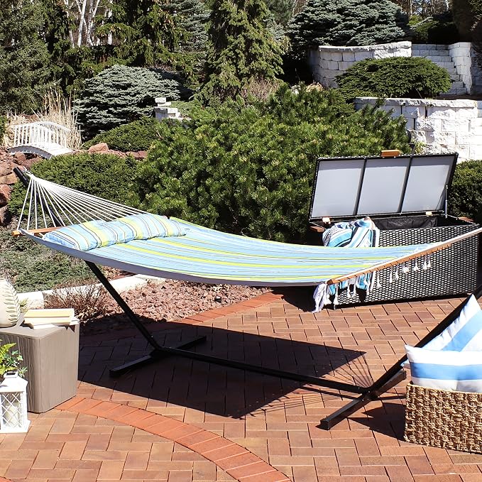Sunnydaze Quilted Outdoor Hammock - Image 9
