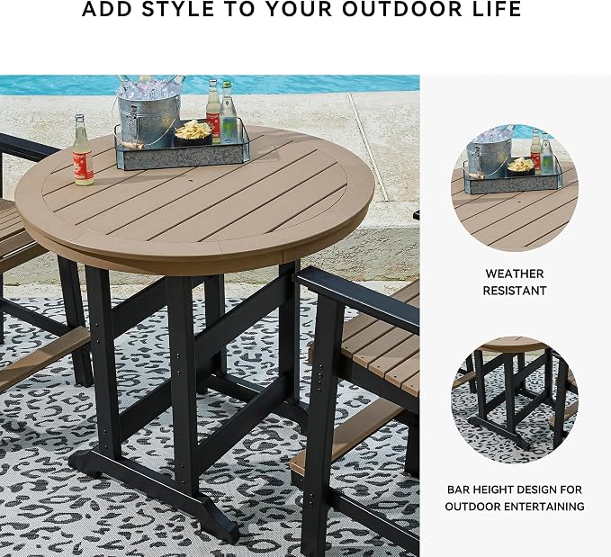 Signature Design by Ashley Fairen Trail Modern Round Bar Table - Image 5