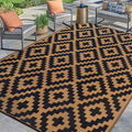 SAND MINE Reversible Mats, Plastic Straw Rug, Modern Area Rug, Large Floor Mat by SANDMIND