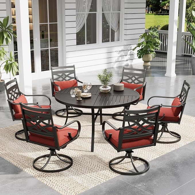Sophia and William Swivel Patio Dining Set by SophiaWilliam