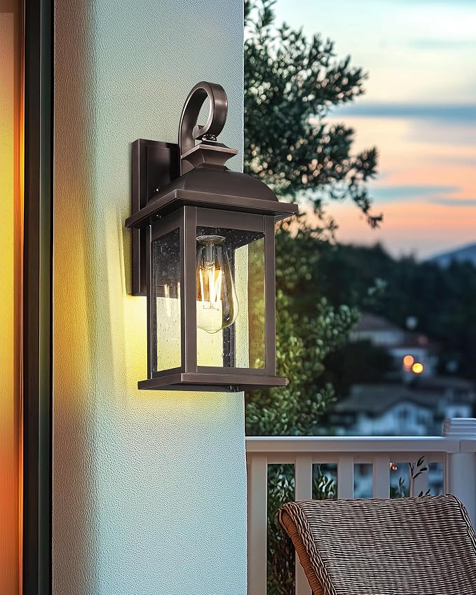 FEMILA Outdoor Wall Lantern Oil Rubbed Bronze, Exterior Wall Light Sconce - Image 7