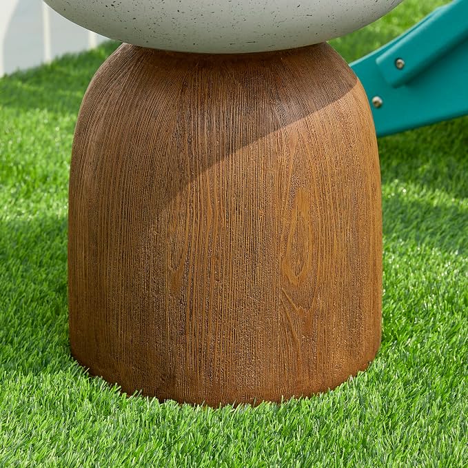 Glitzhome Outdoor Side Table, 17.75" H Decorative Garden Stool MGO Geometric - Image 9