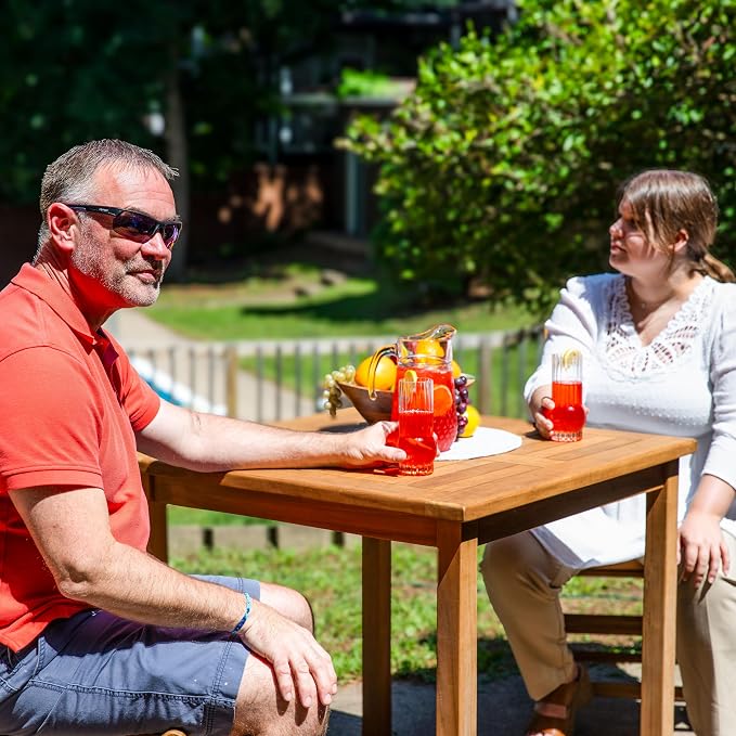 Sunnydaze Solid Teak Wood Outdoor Dining Table - Image 8