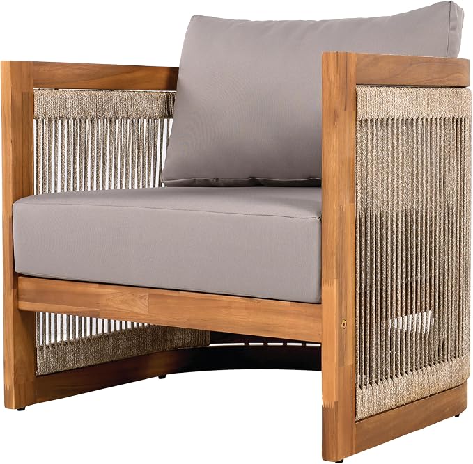 Christopher Knight Home Nesbit 4 Pieces Conversation Set, Acacia Wood Chat Set - Image 9