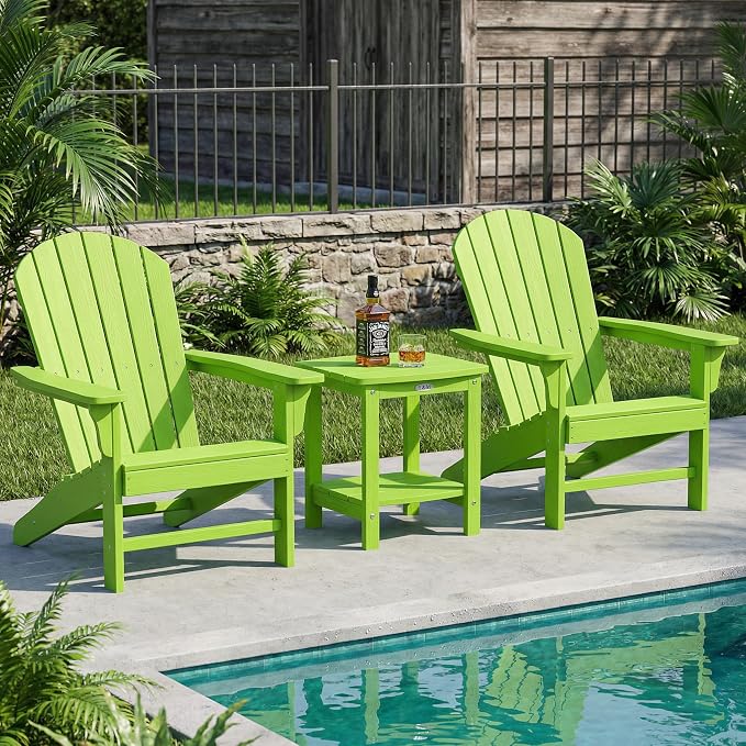 Y&M Outdoor Side Table, HIPS Adirondack Small Double Layer Table, Waterproof - Image 2