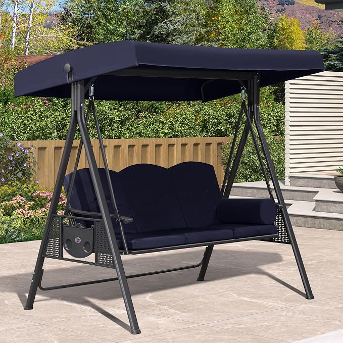 PURPLE LEAF Outdoor Patio Porch Swing by PURPLELEAF