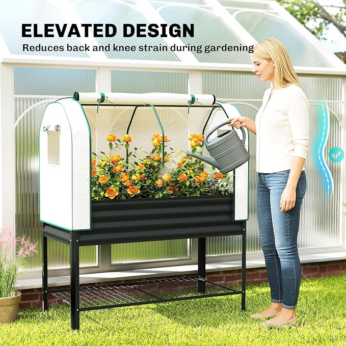 Outsunny Galvanised Raised Garden Bed - Image 5
