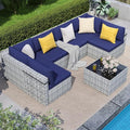 7-Piece Outdoor Sectional Sofa Set, Weather-Resistant Patio Furniture Set by PATIOPIA