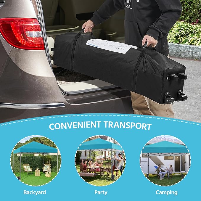 Yaheetech 10x10 1-Person Setup Pop Up Canopy Tent, Instant Portable Commercial - Image 6