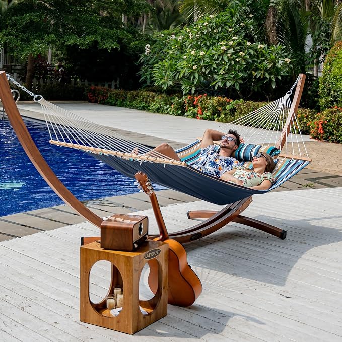 Lazy Daze Hammocks 12 FT Quilted Fabric Double Hammock - Image 7