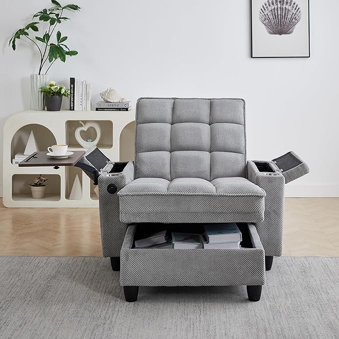 Eafurn 6-Position Adjustable Convertible Chaise Lounge Sleeper Chair - Image 5